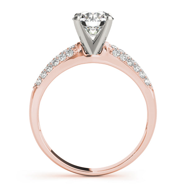 Multirow Pavé Set Engagement Ring