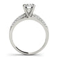 Multirow Pavé Set Engagement Ring