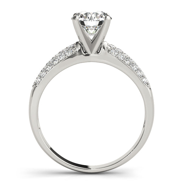 Multirow Pavé Set Engagement Ring