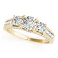 3-Stone Hidden Halo Engagement Rings