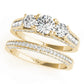 3-Stone Hidden Halo Engagement Rings