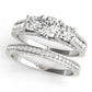 3-Stone Hidden Halo Engagement Rings