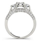 3-Stone Hidden Halo Engagement Rings