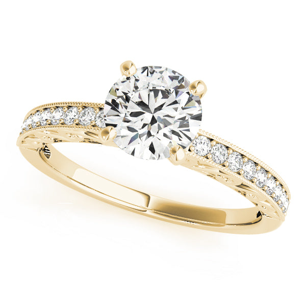 Vintage-Inspired Prong In Channel Engagement Ring