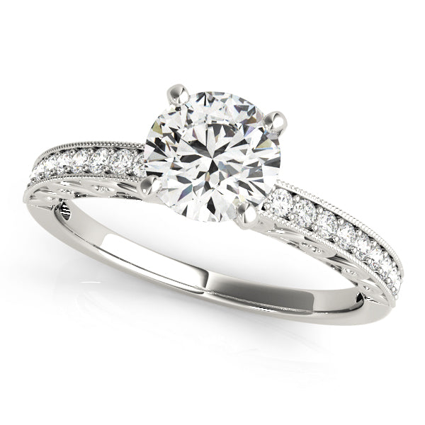 Vintage-Inspired Prong In Channel Engagement Ring