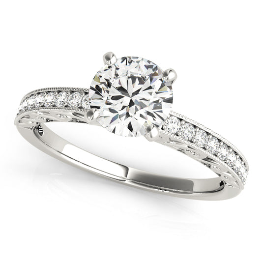 Vintage-Inspired Prong In Channel Engagement Ring