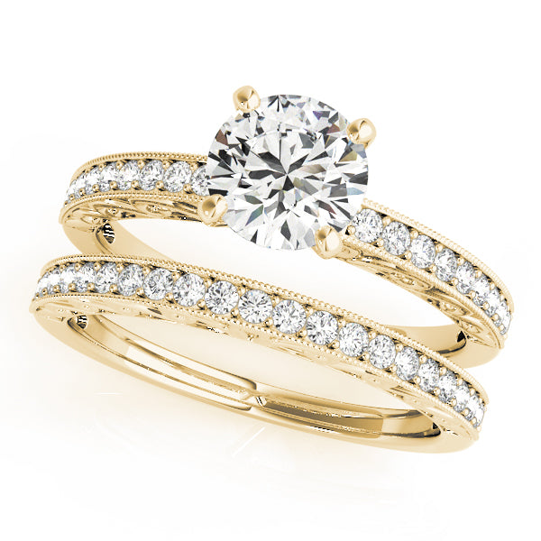 Vintage-Inspired Prong In Channel Engagement Ring