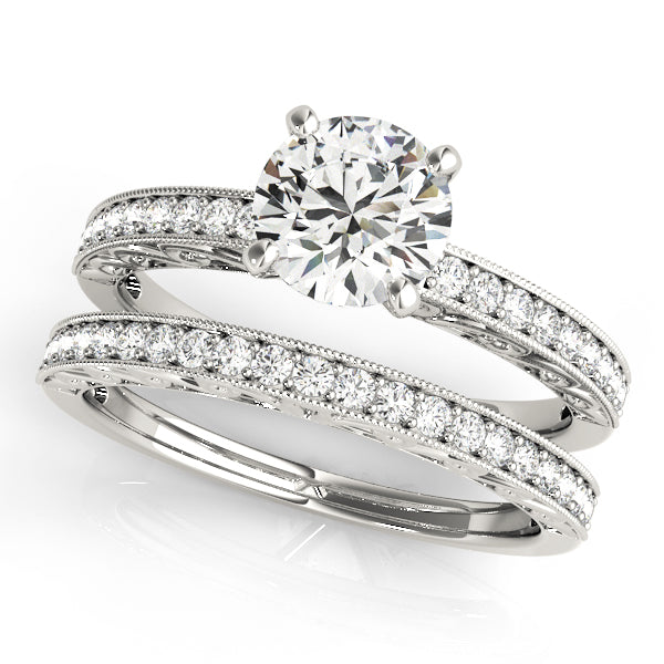 Vintage-Inspired Prong In Channel Engagement Ring