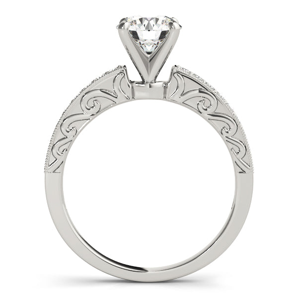 Vintage-Inspired Prong In Channel Engagement Ring