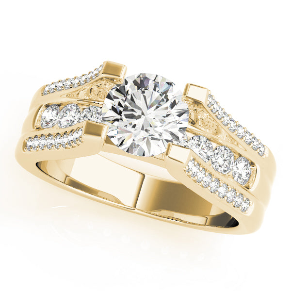 Multirow Cathedral Engagement Ring