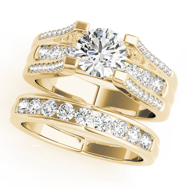 Multirow Cathedral Engagement Ring