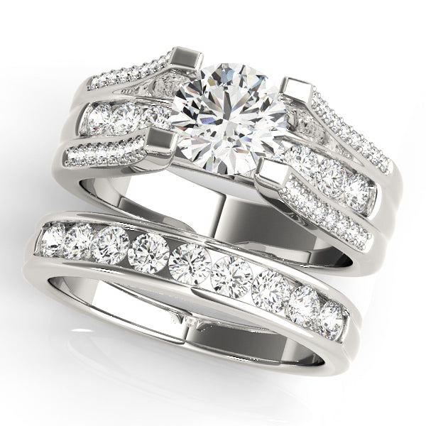 Multirow Cathedral Engagement Ring