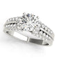 Multirow Pavé Engagement Ring