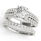 Multirow Pavé Engagement Ring