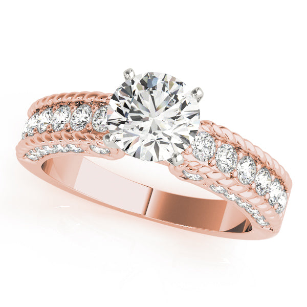 Channel Set Single Row Engagement Ring