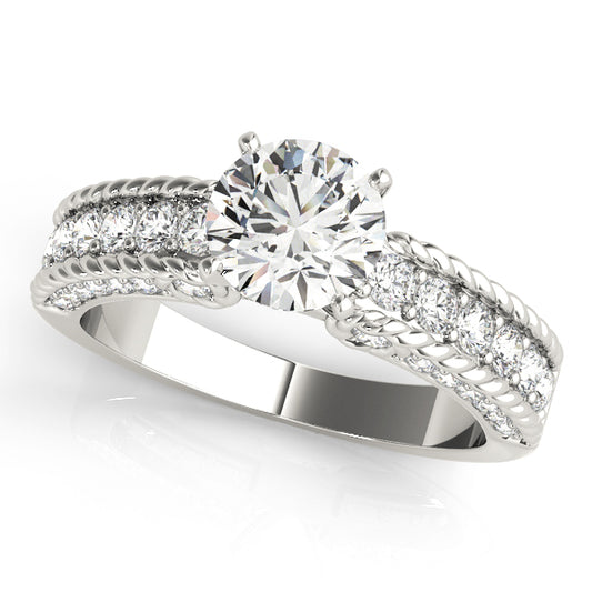 Channel Set Single Row Engagement Ring