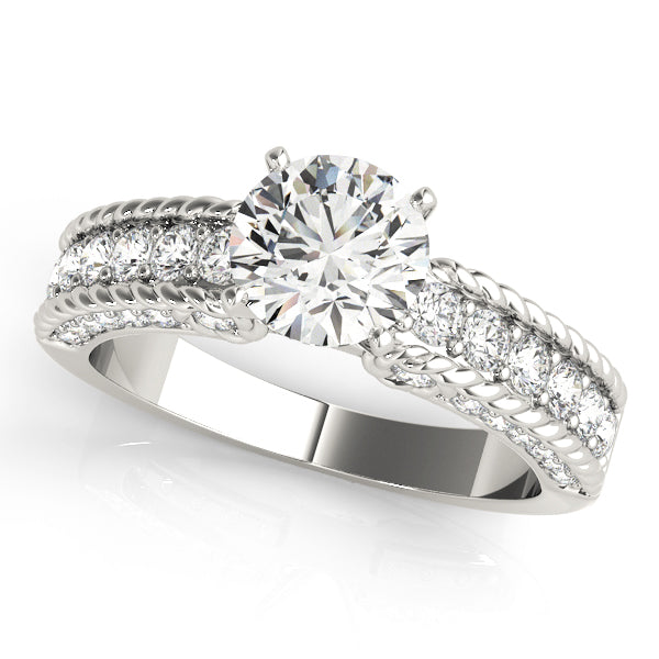 Channel Set Single Row Engagement Ring