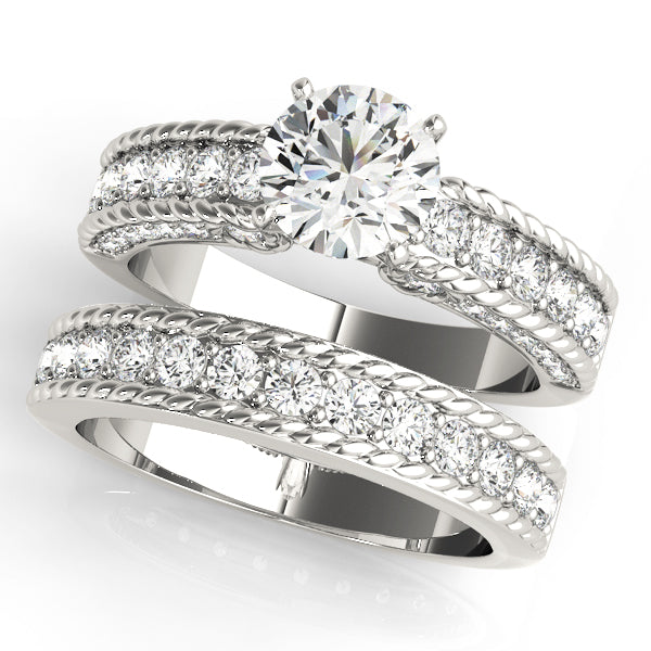 Channel Set Single Row Engagement Ring