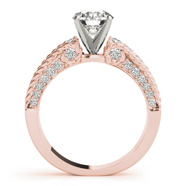 Channel Set Single Row Engagement Ring