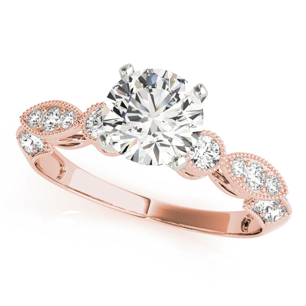 Vintage Multirow Milgrain Engagement Ring