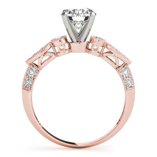 Vintage Multirow Milgrain Engagement Ring