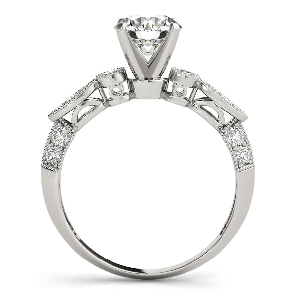 Vintage Multirow Milgrain Engagement Ring