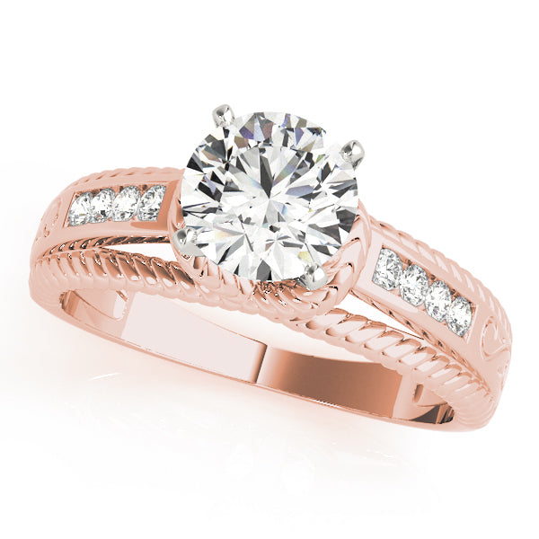 Channel Set Single Row Engagement Ring