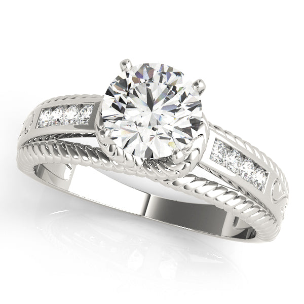 Channel Set Single Row Engagement Ring