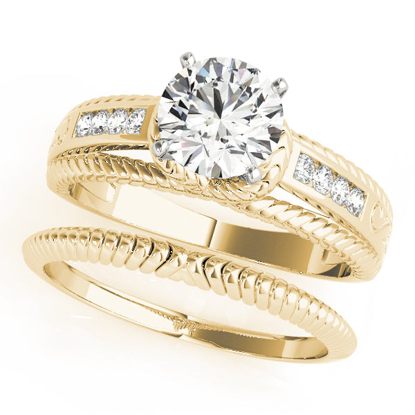 Channel Set Single Row Engagement Ring