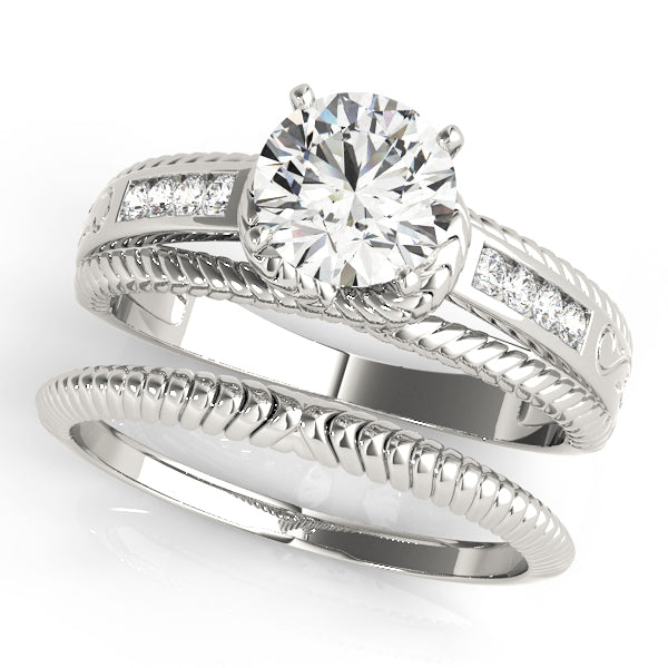 Channel Set Single Row Engagement Ring