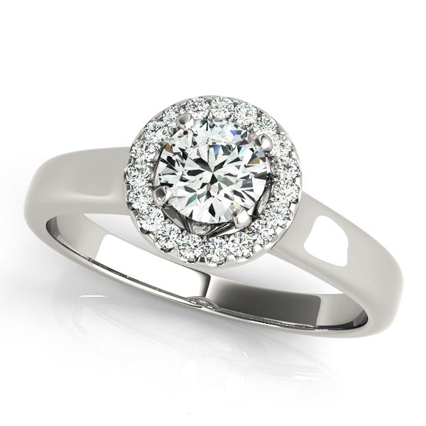 Round Halo Engagement Ring