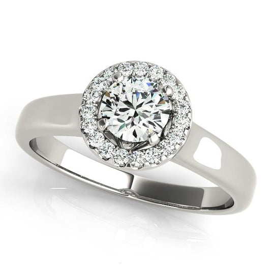 Round Halo Engagement Ring