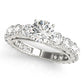 Single Row Prong Milgrain Engagement Rings