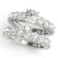 Single Row Prong Milgrain Engagement Rings