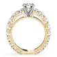 Single Row Prong Milgrain Engagement Rings