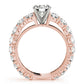 Single Row Prong Milgrain Engagement Rings