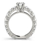 Single Row Prong Milgrain Engagement Rings