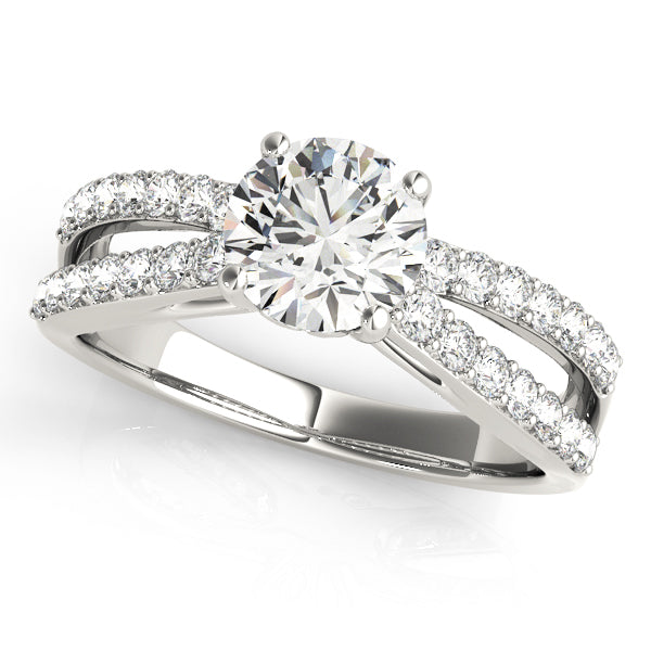 Multirow Prong Set Engagement Rings