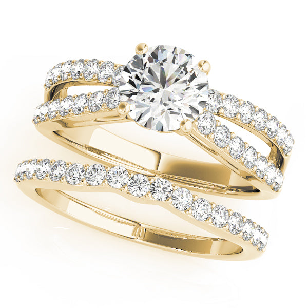 Multirow Prong Set Engagement Rings