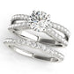 Multirow Prong Set Engagement Rings