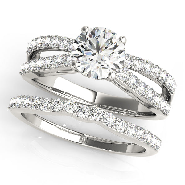 Multirow Prong Set Engagement Rings