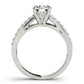 Multirow Prong Set Engagement Rings