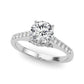 Single Row Trellis Engagement Ring