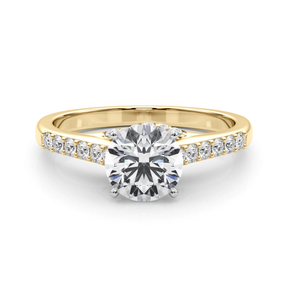 Single Row Trellis Engagement Ring