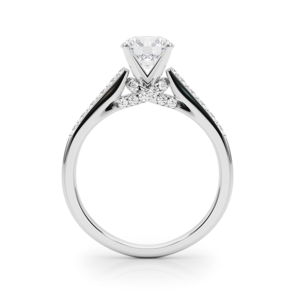 Single Row Trellis Engagement Ring