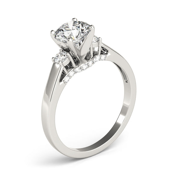 3-Stone Round Engagement Ring