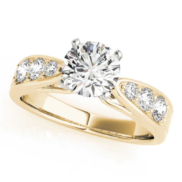 Channel Set Single Row Engagement Ring