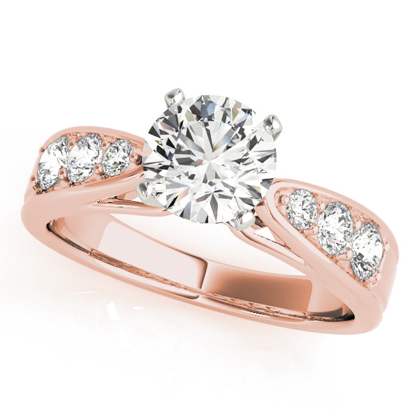 Channel Set Single Row Engagement Ring