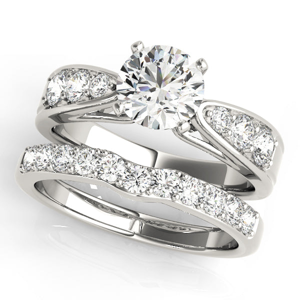 Channel Set Single Row Engagement Ring