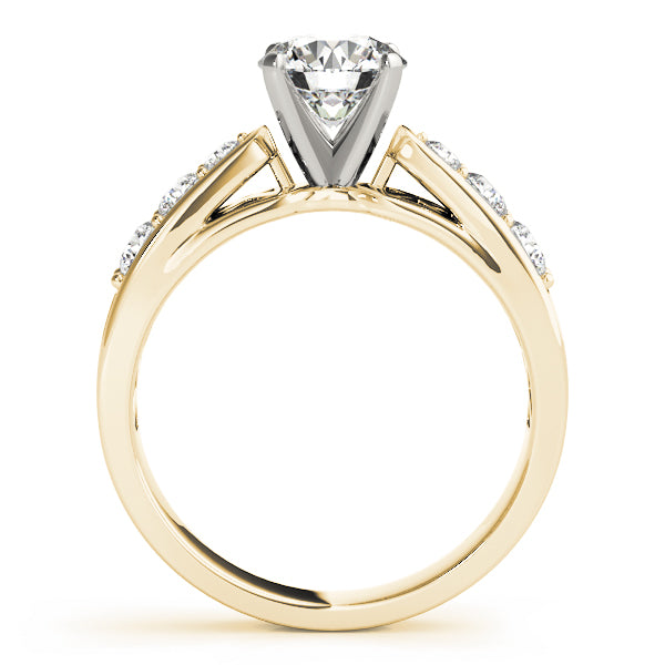 Channel Set Single Row Engagement Ring